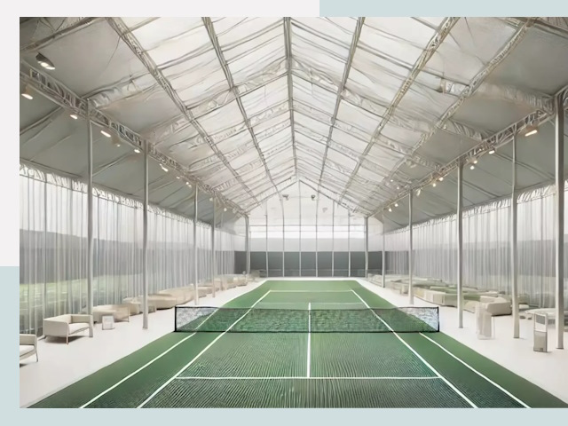 Строительство теннисных кортов в Юбилейном