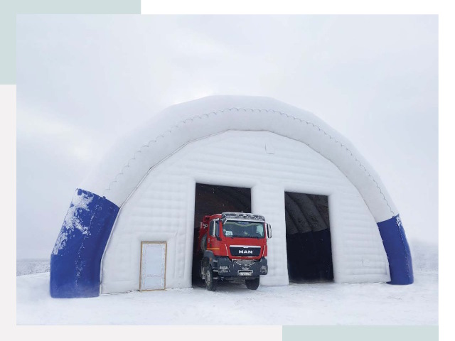 Мобильные ангары в Юбилейном