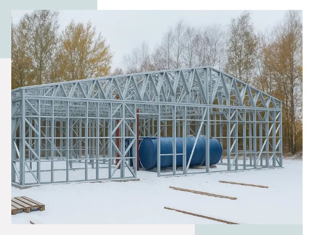 Металлические ангары в Юбилейном