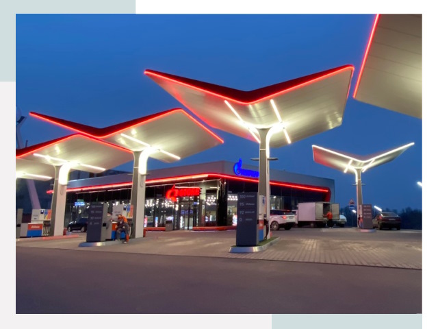 Навесы для АЗС в Юбилейном
