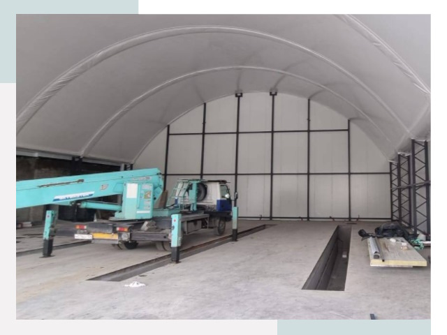 Внутреннее оснащение ангаров в Юбилейном