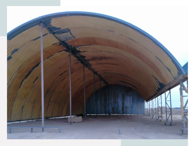 Реконструкция ангаров в Юбилейном