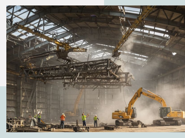 Демонтаж ангаров в Юбилейном от 618 руб. за м²